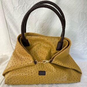 Large Faux Ostrich Tote Bag